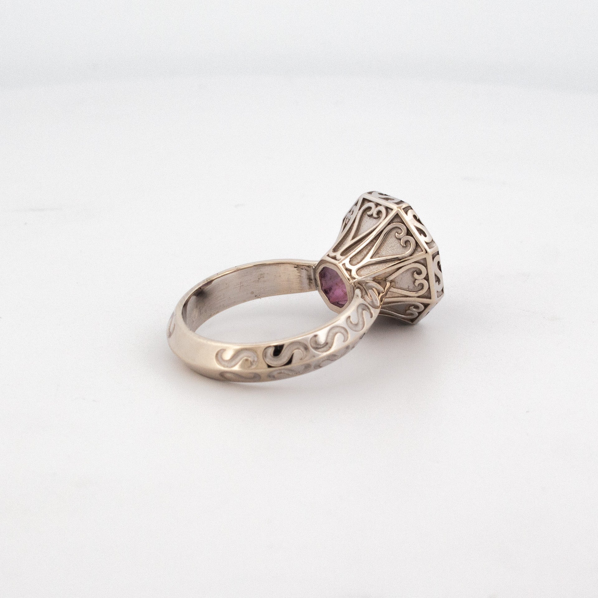 Octagonal Amethyst Titania Ring