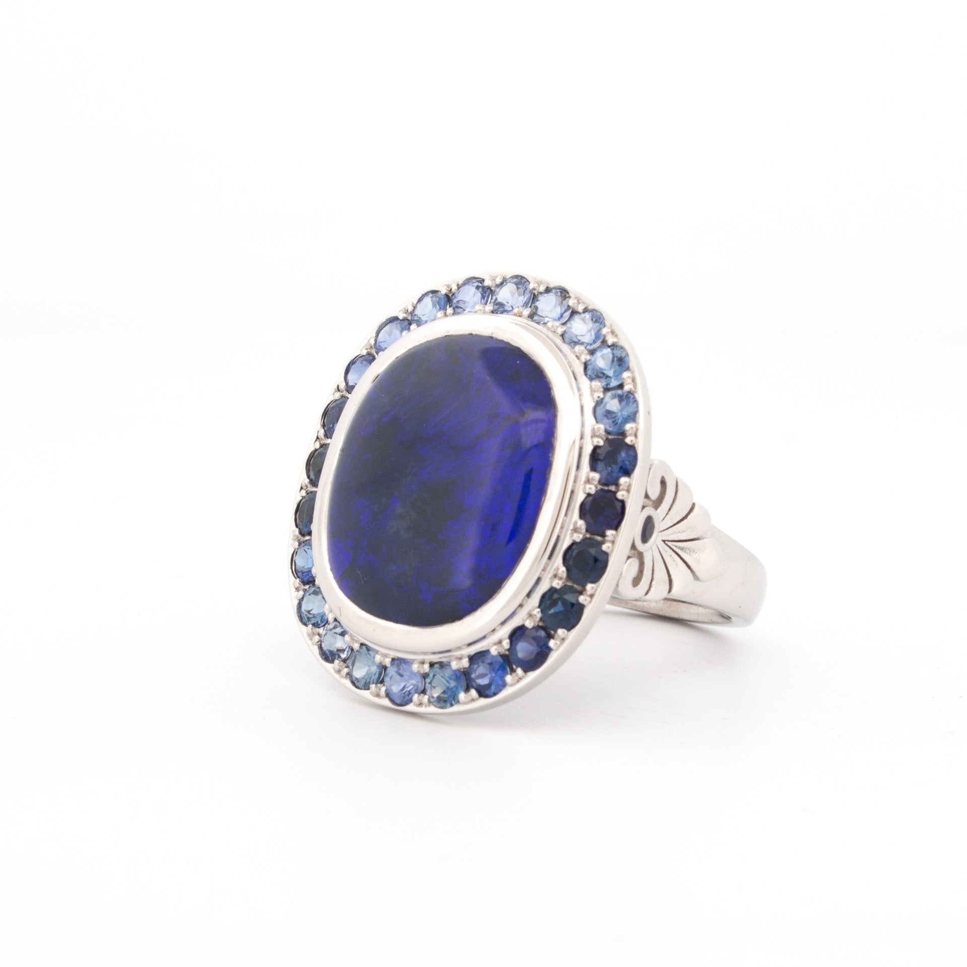 Boulder Opal Renaissance Ring