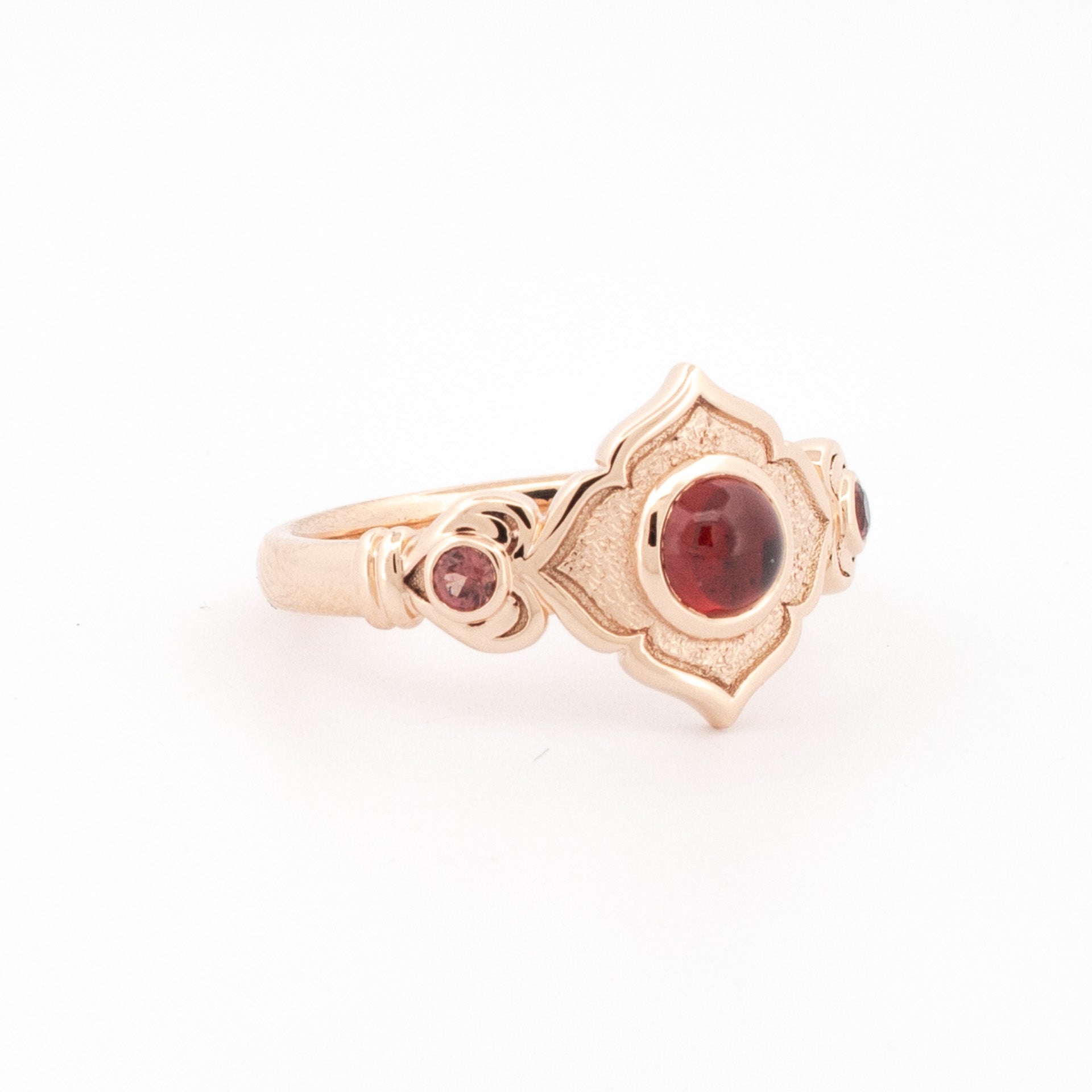 Garnet Quatrefoil Ring