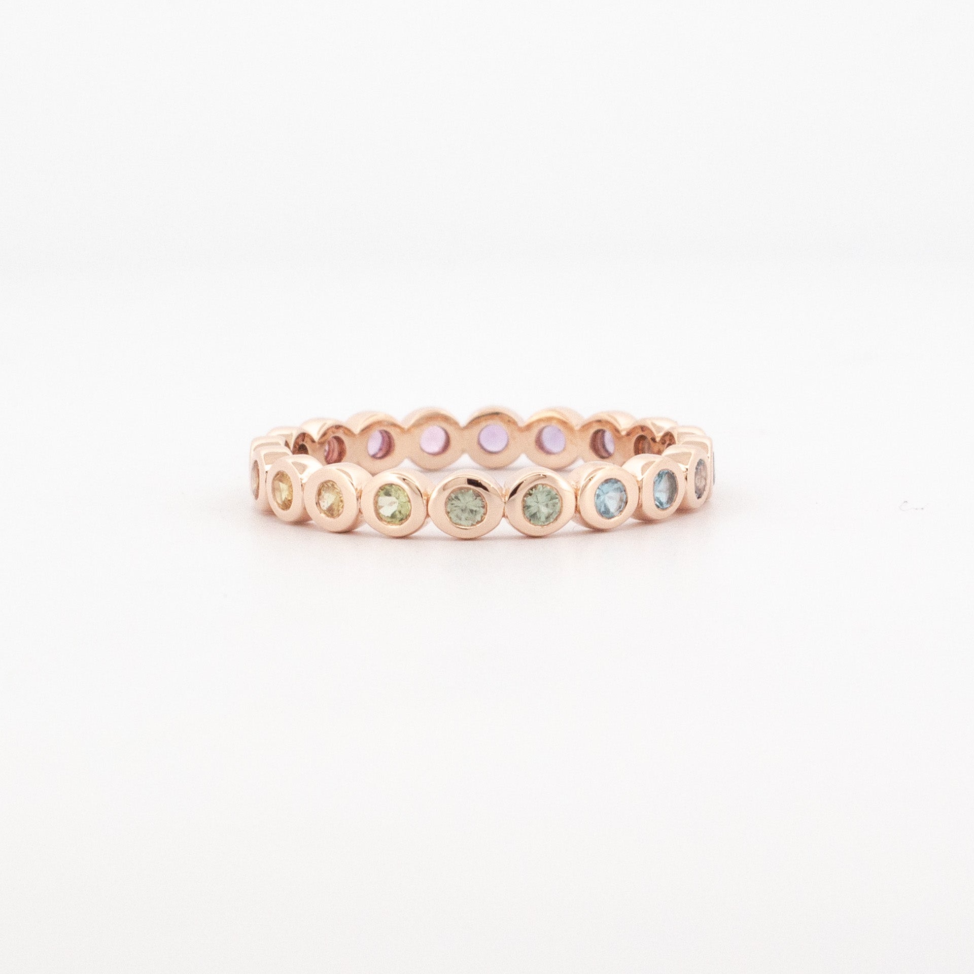 Pastel Rainbow Sapphire Ring