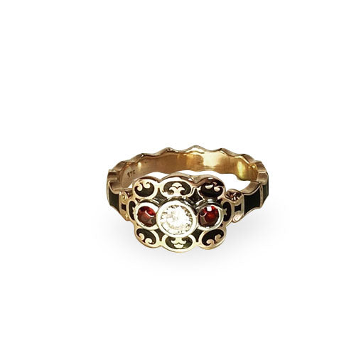 Memento Mori Garnet Ring