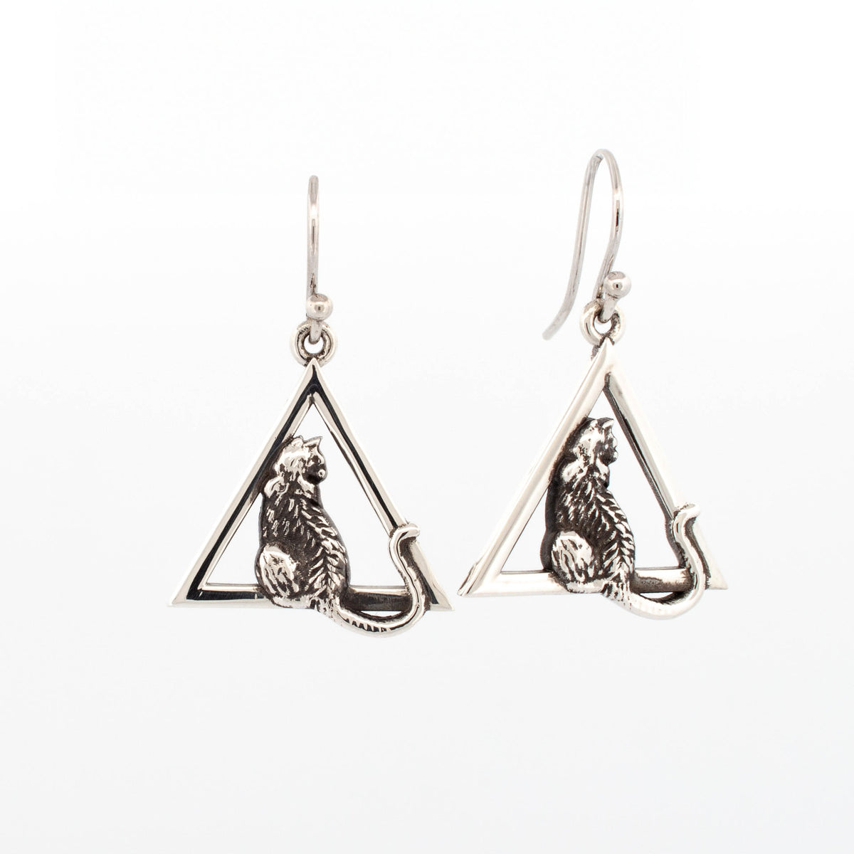 Triangle Cat Earrings