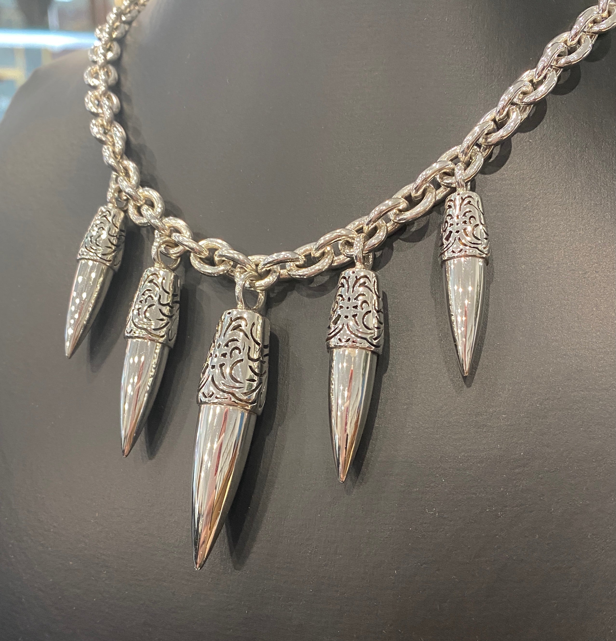 Sterling Silver Bullet Necklace