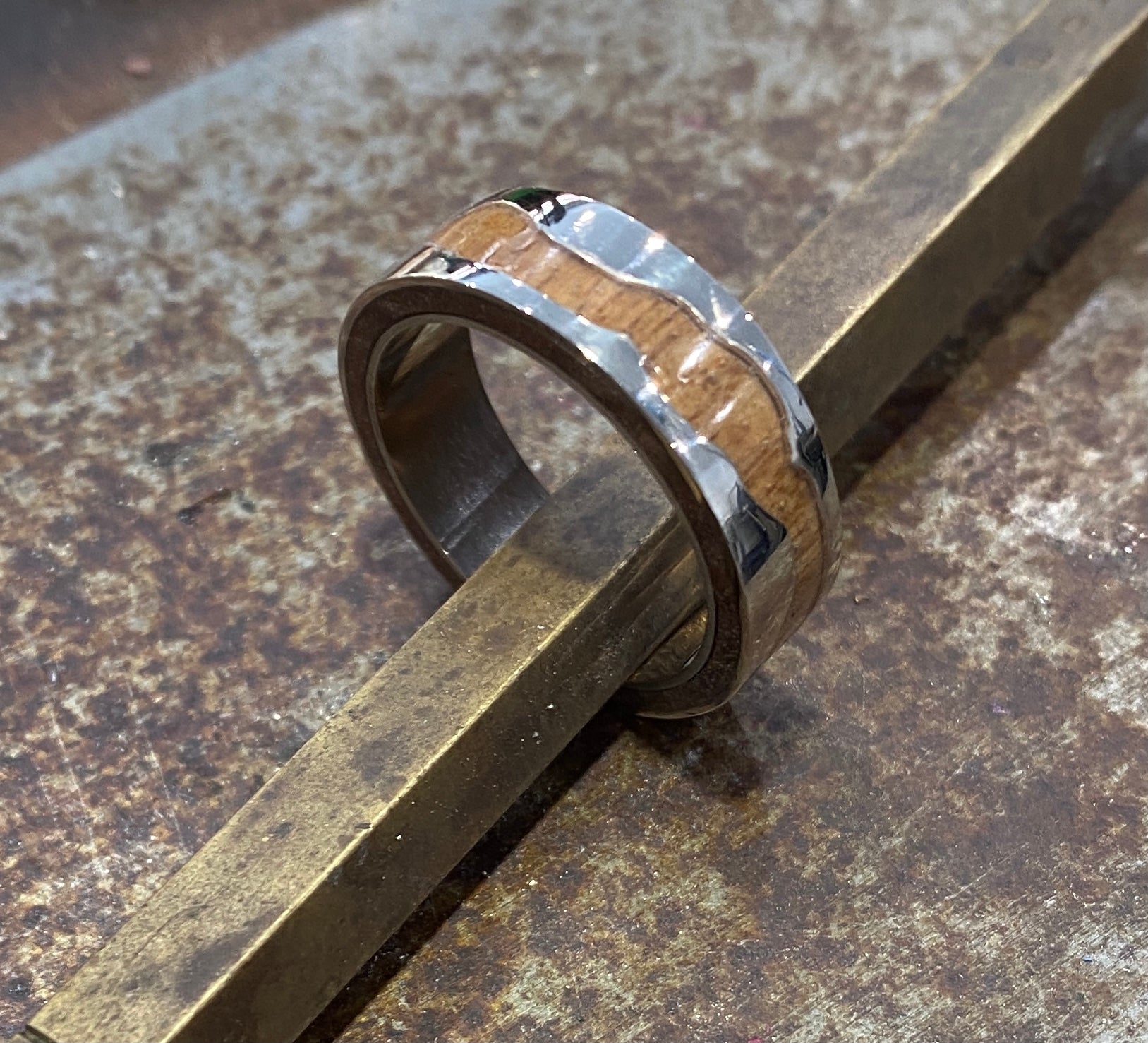 Ironbark wedding ring